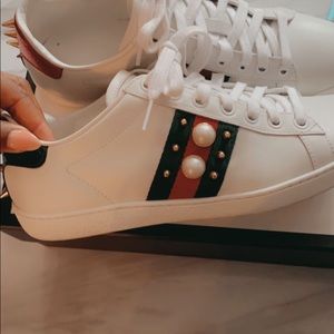 Gucci Women’s Ace Studded Sneakers size 37